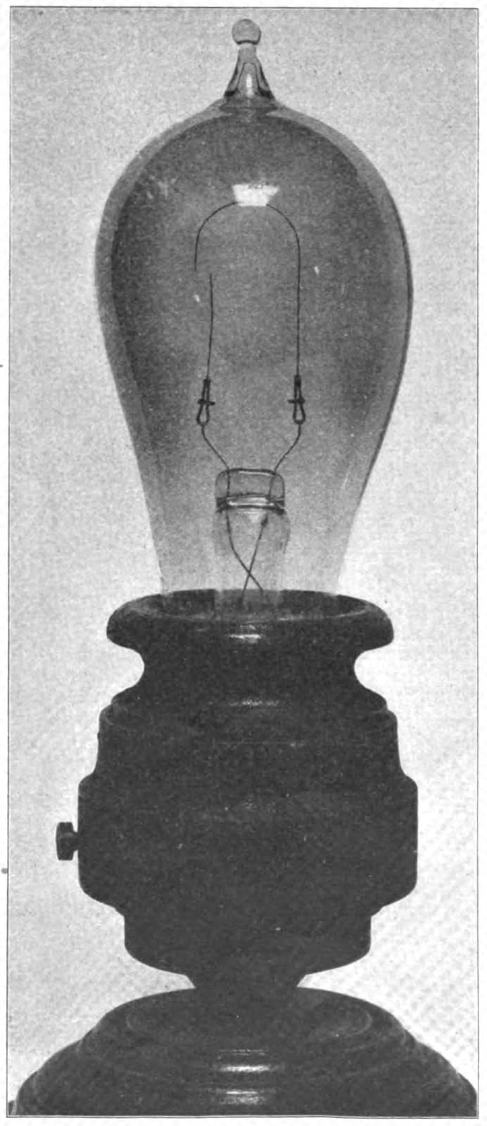 Edison carbon filament light bulb